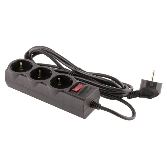 Мережевий фільтр LogicPower LP-X3 3 м Black
