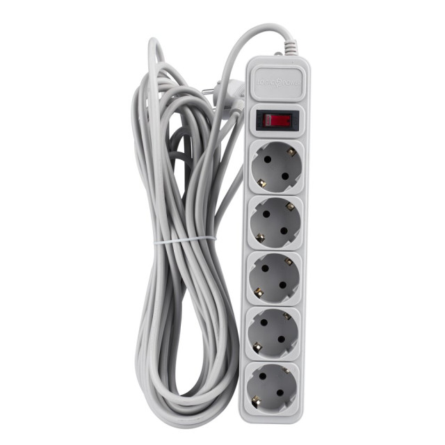 Мережевий фільтр LogicPower LP-X5 10 м Grey (OEM)