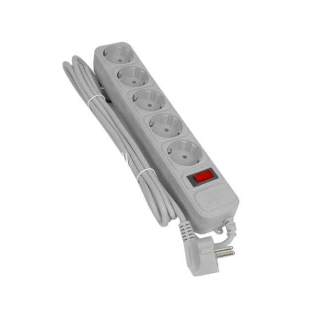 Мережевий фільтр LogicPower LP-X5 3 м Grey