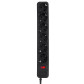 Мережевий фільтр LogicPower LP-X6 1.8 м Black