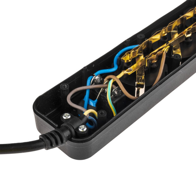 Мережевий фільтр LogicPower LP-X6 10 м Black