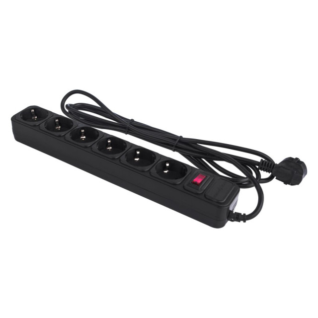 Мережевий фільтр LogicPower LP-X6 3 м Black
