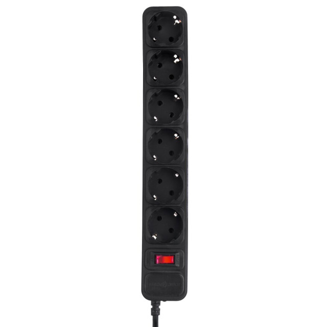 Мережевий фільтр LogicPower LP-X6 3 м Black