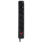Мережевий фільтр LogicPower LP-X6 3 м Black