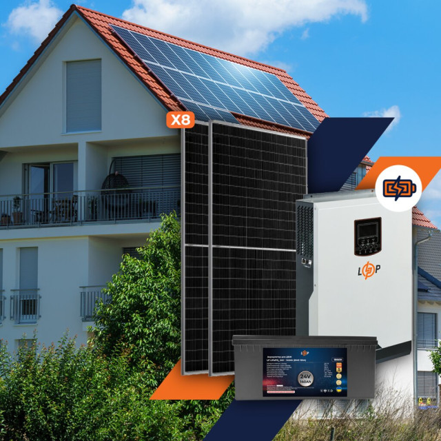 Сонячна електростанція (СЕС) Преміум 3.5kW АКБ 3.3kWh LiFePO4 140 Ah