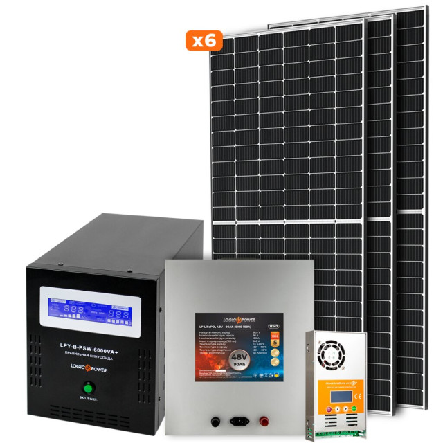 Сонячна електростанція (СЕС) Преміум 4kW АКБ 4.3kWh LiFePO4 90 Ah Сонячна електростанція (СЕС) Преміум 4kW АКБ 4.3kWh LiFePO4 90 Ah