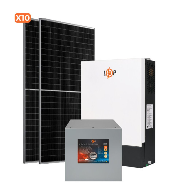 Сонячна електростанція (СЕС) Преміум 5kW АКБ 6.7kWh LiFePO4 140 Ah