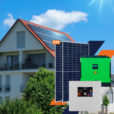 Солнечная электростанция (СЭС) Премиум GRID 5kW АКБ 6.7kWh LiFePO4 140 Ah Солнечная электростанция (СЭС) Премиум GRID 5kW АКБ 6.7kWh LiFePO4 140 Ah