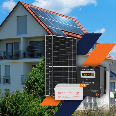 Солнечная электростанция (СЭС) Стандарт 1kW АКБ 1.5kWh Gel 65 Ah Солнечная электростанция (СЭС) Стандарт 1kW АКБ 1.5kWh Gel 65 Ah