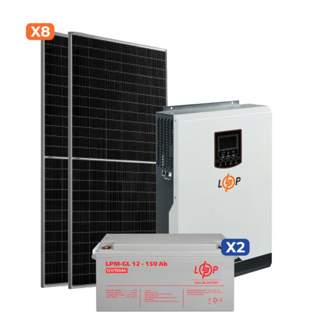 Сонячна електростанція (СЕС) Стандарт 3.5kW АКБ 3.6kWh Gel 150 Ah Сонячна електростанція (СЕС) Стандарт 3.5kW АКБ 3.6kWh Gel 150 Ah