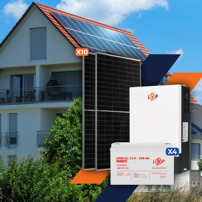 Солнечная электростанция (СЭС) Стандарт 5kW АКБ 4.8kWh Gel 100 Ah Солнечная электростанция (СЭС) Стандарт 5kW АКБ 4.8kWh Gel 100 Ah