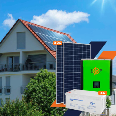 Солнечная электростанция (СЭС) Стандарт + GRID 3Ф 10kW АКБ 9.6kWh mGel 200 Ah Солнечная электростанция (СЭС) Стандарт + GRID 3Ф 10kW АКБ 9.6kWh mGel 200 Ah