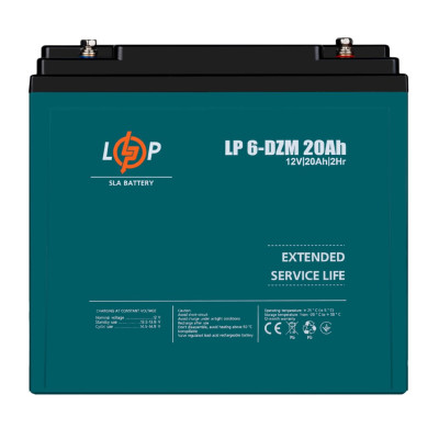 Тяговый свинцово-кислотный аккумулятор LogicPower LP 6-DZM-20 Ah (2020) Тяговый свинцово-кислотный аккумулятор LogicPower LP 6-DZM-20 Ah (2020)