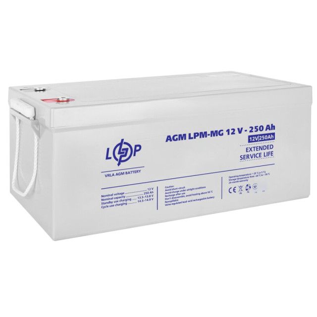 У Акумулятор мультигелевий LogicPower LPM-MG 12V - 250 Ah У Акумулятор мультигелевий LogicPower LPM-MG 12V - 250 Ah