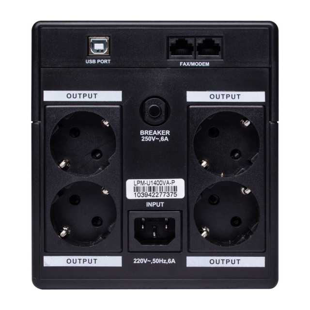 ЗЦ Лінійно-інтерактивне ДБЖ LogicPower LPM U1400VA-P (840Вт) ЗЦ Лінійно-інтерактивне ДБЖ LogicPower LPM U1400VA-P (840Вт)