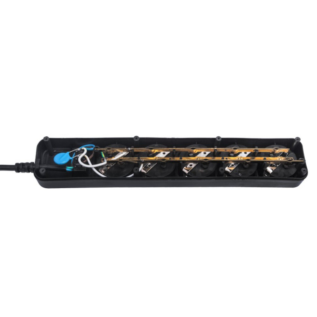 Мережевий фільтр LogicPower LP-X5 10 м Black