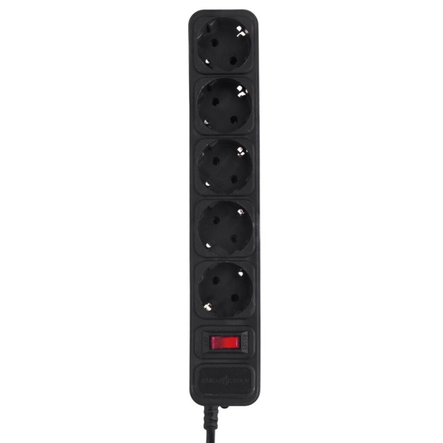 Мережевий фільтр LogicPower LP-X5 4.5 м Black