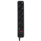 Мережевий фільтр LogicPower LP-X5 4.5 м Black
