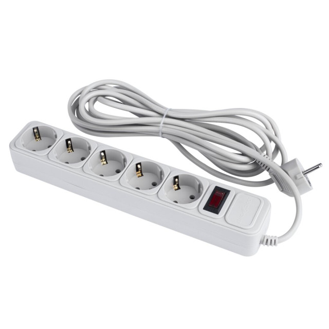 Мережевий фільтр LogicPower LP-X5 4.5 м Grey