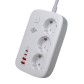 Мережевий фільтр (подовжувач) LogicPower LP F65WG4 (3x220V-3520W, 2xUSB-60W, 2xType-C 65W QC/PD)