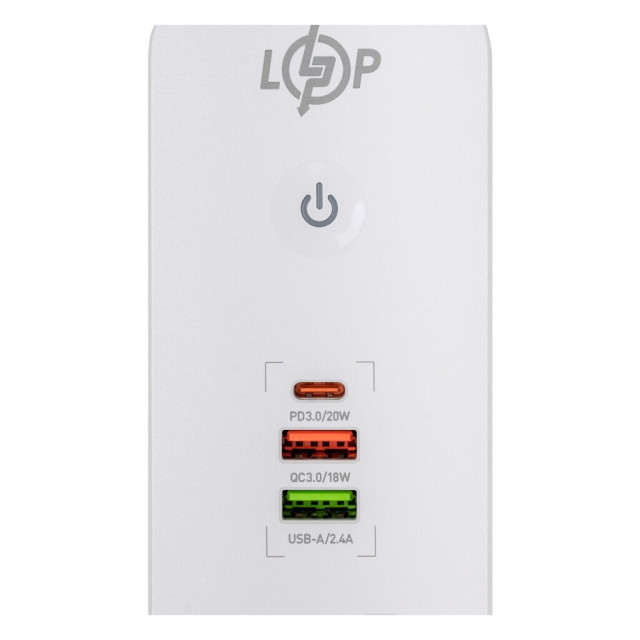 Мережевий фільтр (подовжувач) LogicPower LP (5x220V-2500W, 1xUSB-38W/PD/QC3.0, 1xType-C 20W, 1xUSB 18W) Мережевий фільтр (подовжувач) LogicPower LP (5x220V-2500W, 1xUSB-38W/PD/QC3.0, 1xType-C 20W, 1xUSB 18W)
