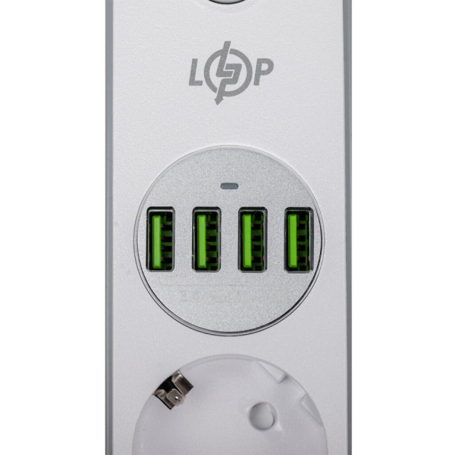 Мережевий фільтр (подовжувач) LogicPower LP F24U4 (4x220V-2500W, 4xUSB-5V/3,4A 17W Auto Max) Мережевий фільтр (подовжувач) LogicPower LP F24U4 (4x220V-2500W, 4xUSB-5V/3,4A 17W Auto Max)