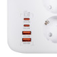Мережевий фільтр (подовжувач) LogicPower LP F65WG4 (3x220V-3520W, 2xUSB-60W, 2xType-C 65W QC/PD) Мережевий фільтр (подовжувач) LogicPower LP F65WG4 (3x220V-3520W, 2xUSB-60W, 2xType-C 65W QC/PD)