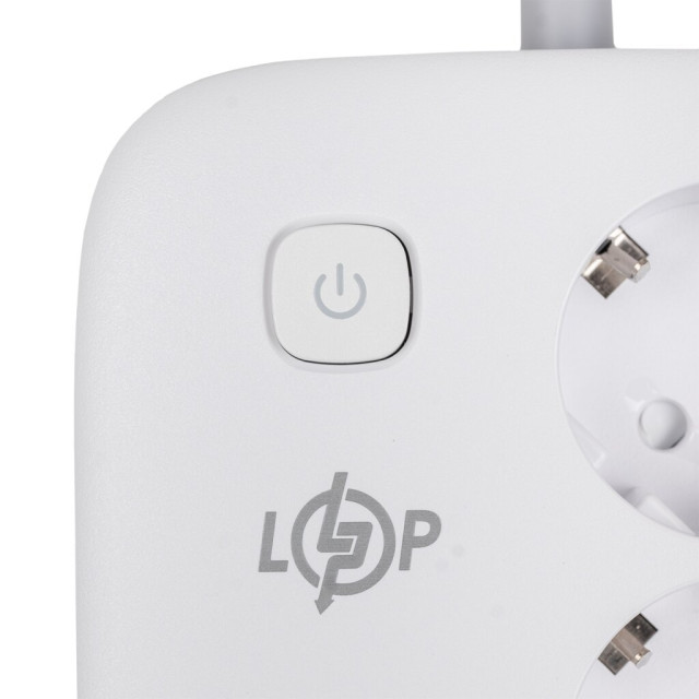 Мережевий фільтр (подовжувач) LogicPower LP F65WG4 (3x220V-3520W, 2xUSB-60W, 2xType-C 65W QC/PD) Мережевий фільтр (подовжувач) LogicPower LP F65WG4 (3x220V-3520W, 2xUSB-60W, 2xType-C 65W QC/PD)
