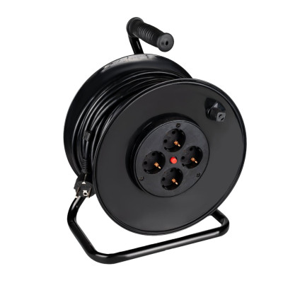 Подовжувач на котушці LogicPower LP 50м (ПВС 3*1,5), 4 гнізда із заземлюючим контактом до 3.5 кВт Подовжувач на котушці LogicPower LP 50м (ПВС 3*1,5), 4 гнізда із заземлюючим контактом до 3.5 кВт