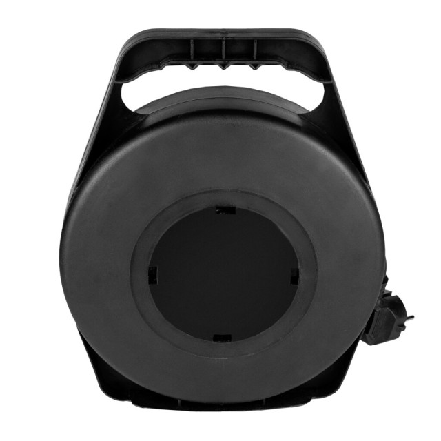 Подовжувач на котушці LogicPower LP 15м (ПВС 3*0.75), 4 гнізда із заземлюючим контактом до 2.2 кВт