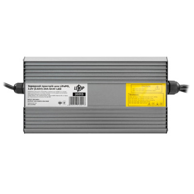 Зарядний пристрій для акумуляторів LiFePO4 3.2V (3.65V)-20A-64W-LED Зарядний пристрій для акумуляторів LiFePO4 3.2V (3.65V)-20A-64W-LED