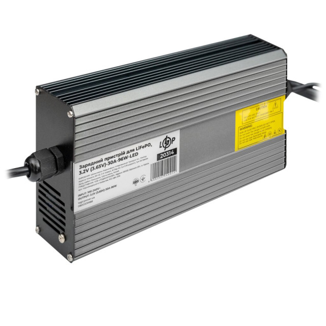 Зарядний пристрій для акумуляторів LiFePO4 3.2V (3.65V)-30A-96W-LED