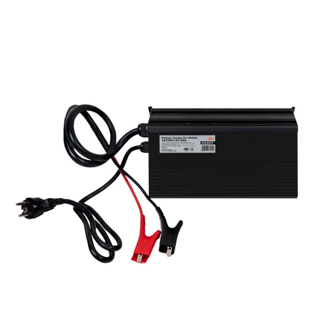 Зарядний пристрій для акумуляторів LiFePO4 48V (58.4V)-30A-1440W-LED