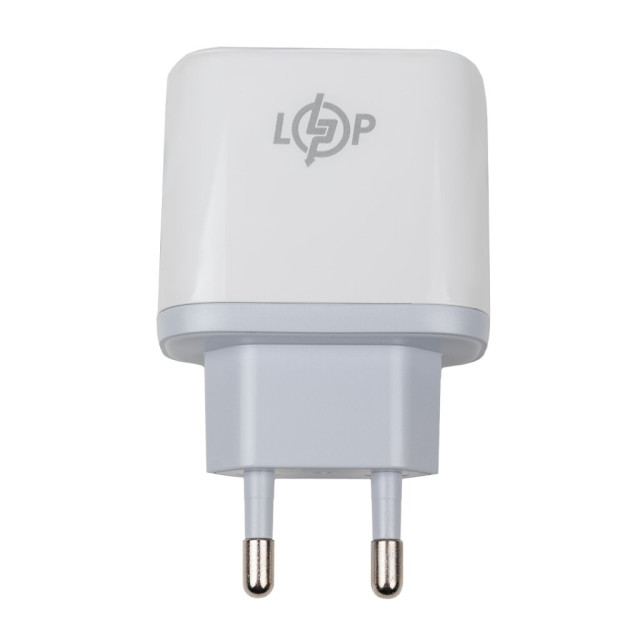 Зарядка для телефону LogicPower LP 45W (Type-C+USB) QC + кабель (Type-C to Type-C) 45WCH Зарядка для телефону LogicPower LP 45W (Type-C+USB) QC + кабель (Type-C to Type-C) 45WCH