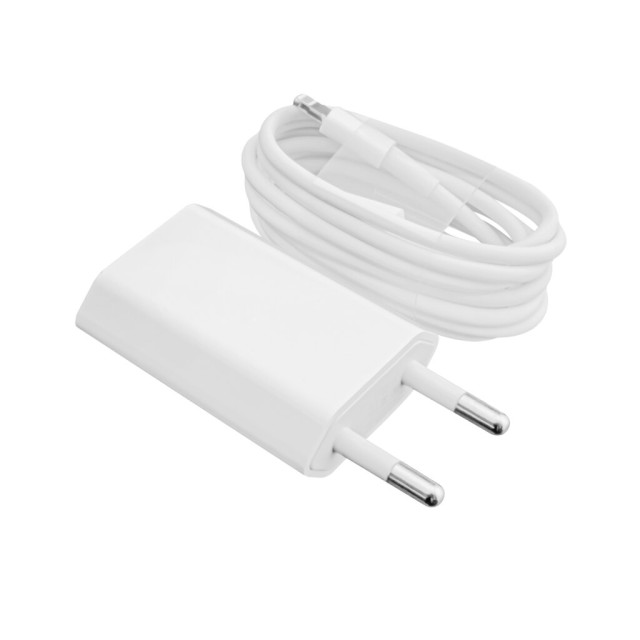 Зарядний пристрій LogicPower LP АС-005 USB 5V 1A + кабель Lighting/ОЕМ White Зарядний пристрій LogicPower LP АС-005 USB 5V 1A + кабель Lighting/ОЕМ White