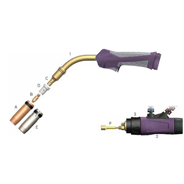Пальник для полуавтоматичного зварювання Parweld PRO-501W, 3м 