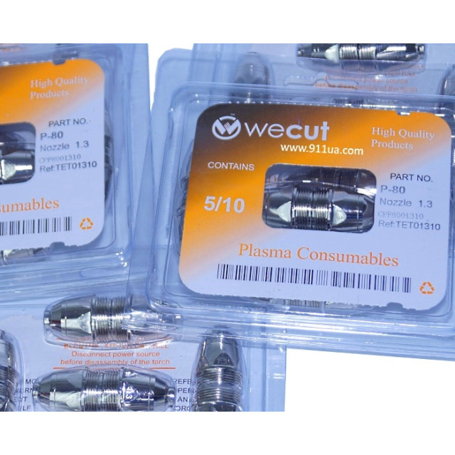 Сопло P-80 CUT 100 WeCut Ø 1.3 mm Сопло P-80 CUT 100 WeCut Ø 1.3 mm