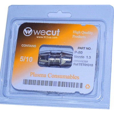 Сопло P-80 CUT 100 WeCut Ø 1.3 mm - высшего качества 10 шт Сопло P-80 CUT 100 WeCut Ø 1.3 mm - высшего качества 10 шт