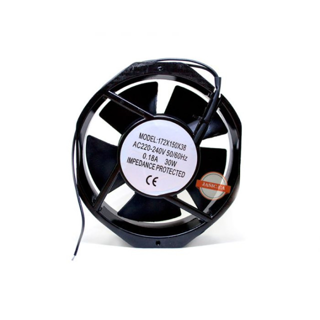 Осьовий вентилятор 172x150x38, AC 220V, 50/60 Hz, 0.18А