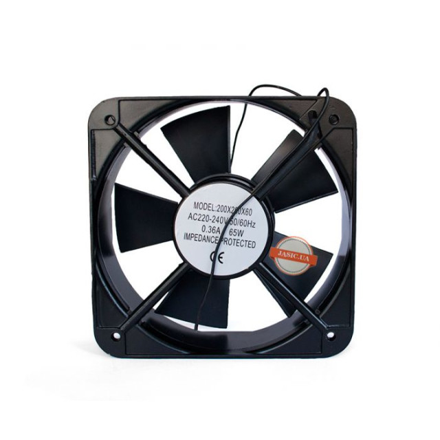 Осьовий вентилятор 200x200x60, AC 220V, 50-60 Hz, 0.36A Осьовий вентилятор 200x200x60, AC 220V, 50-60 Hz, 0.36A