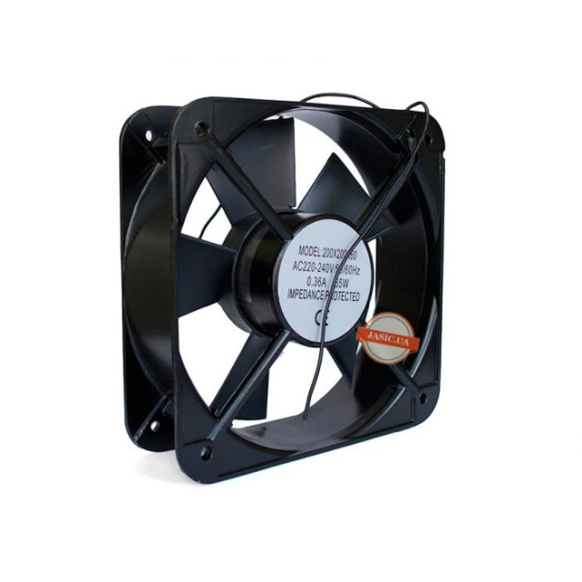 Осьовий вентилятор 200x200x60, AC 220V, 50-60 Hz, 0.36A Осьовий вентилятор 200x200x60, AC 220V, 50-60 Hz, 0.36A
